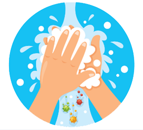 Icon of hands being washed