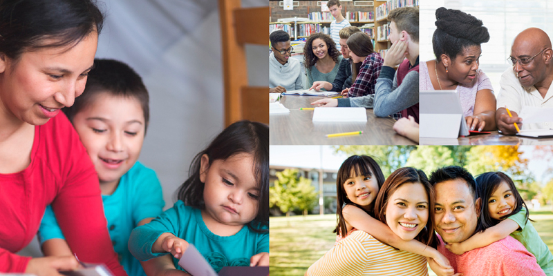 Collage of different English learners