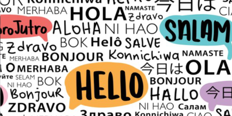 An image of the word hello in many different languages