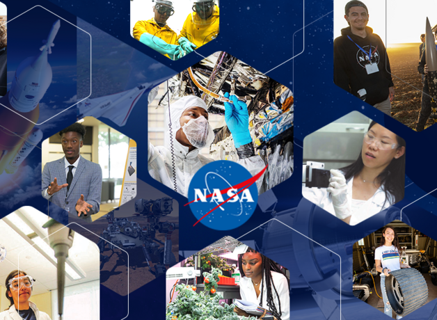 Collage of Mult-Cultural people representing the NASA STEM Engagement