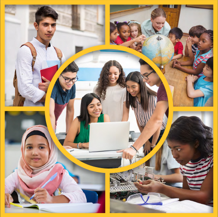 Collage of immigrant students